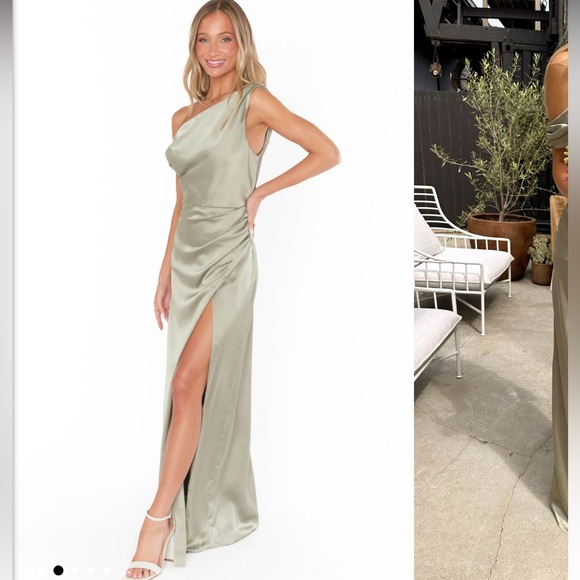 Show me your MuMu Moss Green Jodie Dress - Picture 4 of 5